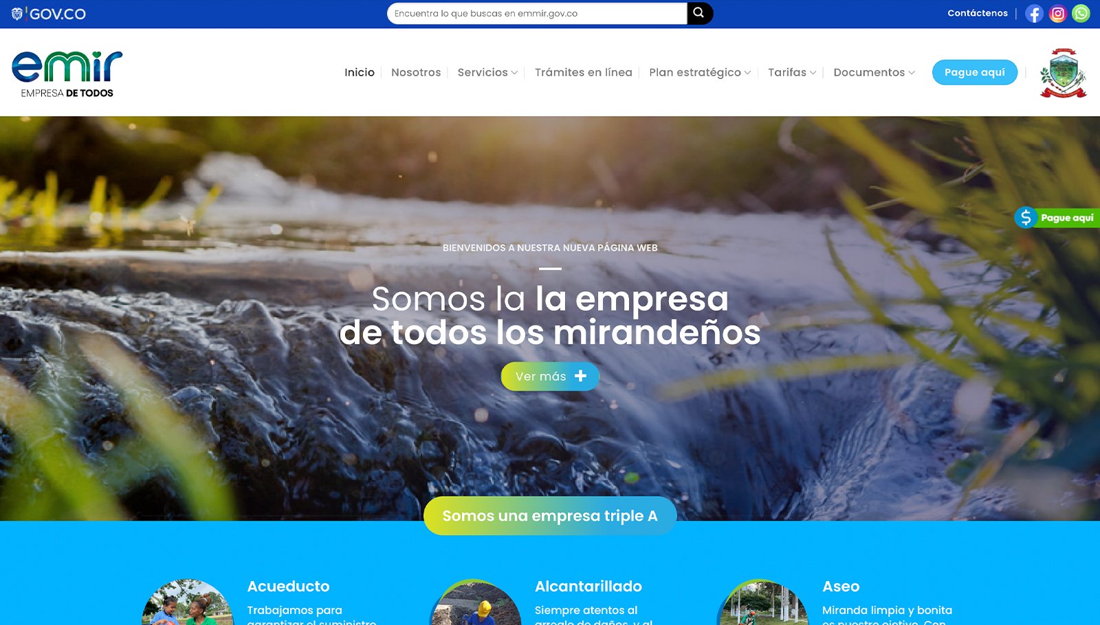 Proyecto emmir.gov.co desarrollado por Leo Romero